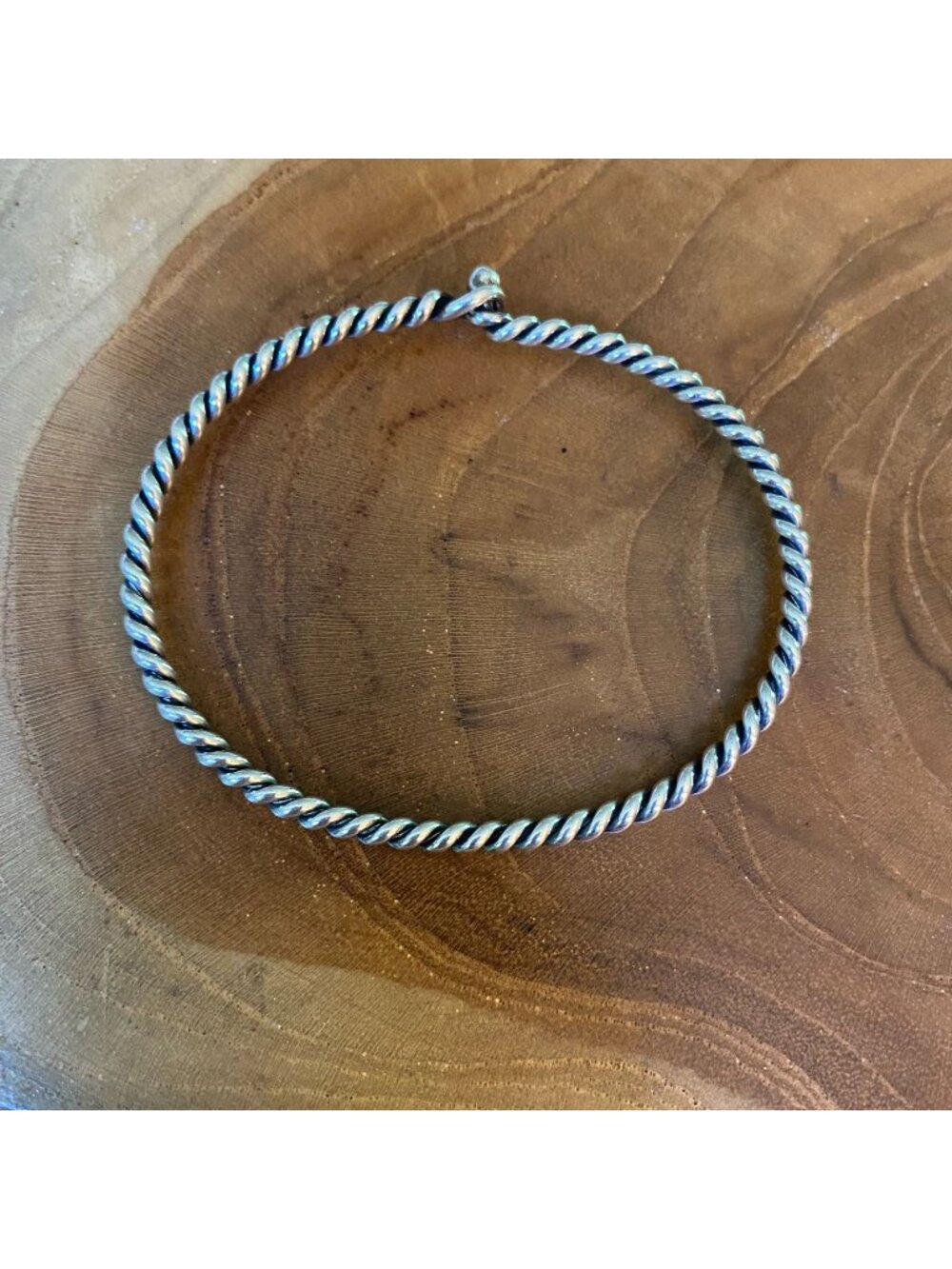 RETIRED James Avery Twisted Wire Hook-On Bracelet, Sterling Silver